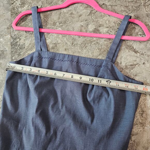 Vintage Ann Taylor Blue Corset Inspired Chic Minimalist Coastal Top Y2k Size 6 - Picture 5 of 8